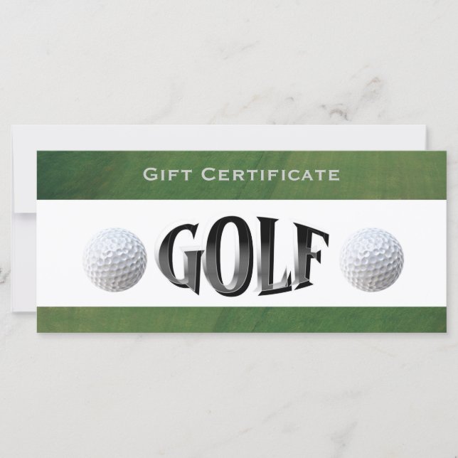 Certificado de oferta de negócios do Curso Golf (Frente)
