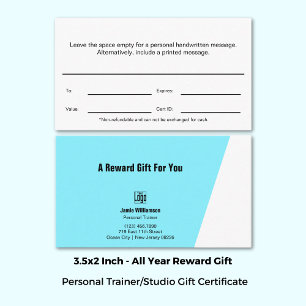 Certificado de oferta de recompensa de treinador d