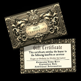 Certificado de Oferta de Royalty Dourada