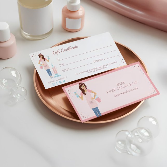 Certificado de Oferta de Serviços de Limpeza de Mu (Pretty Woman Cleaning Services Gift Certificate)