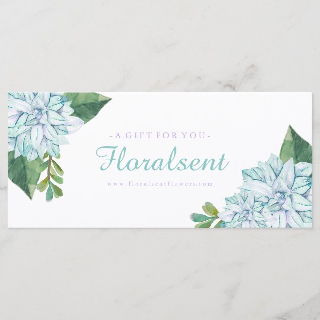 Certificado de Oferta de Suculentes Personalizável (Frente)