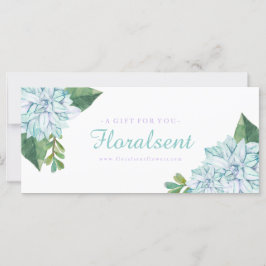 Certificado de Oferta de Suculentes Personalizável