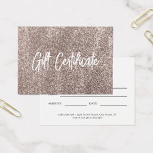Certificado de Oferta de Voucher Moderno com Glitt