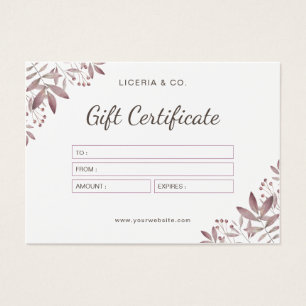 Certificado de Oferta Elegante Feminina em Waterco