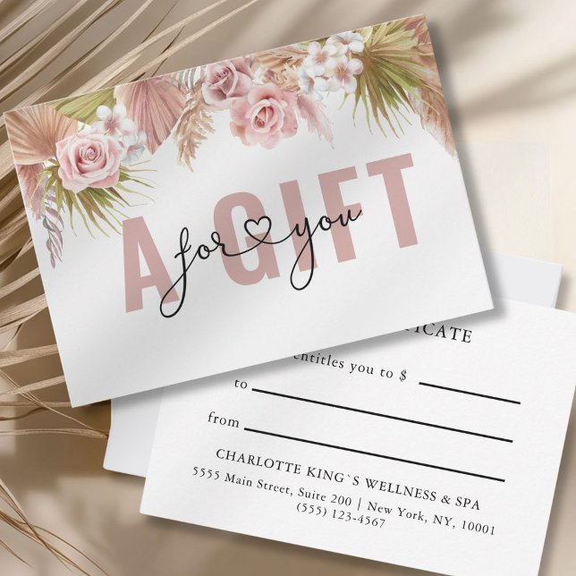 CERTIFICADO DE OFERTA EMPRESARIAL | BOHO (BUSINESS GIFT CERTIFICATE | BOHO)