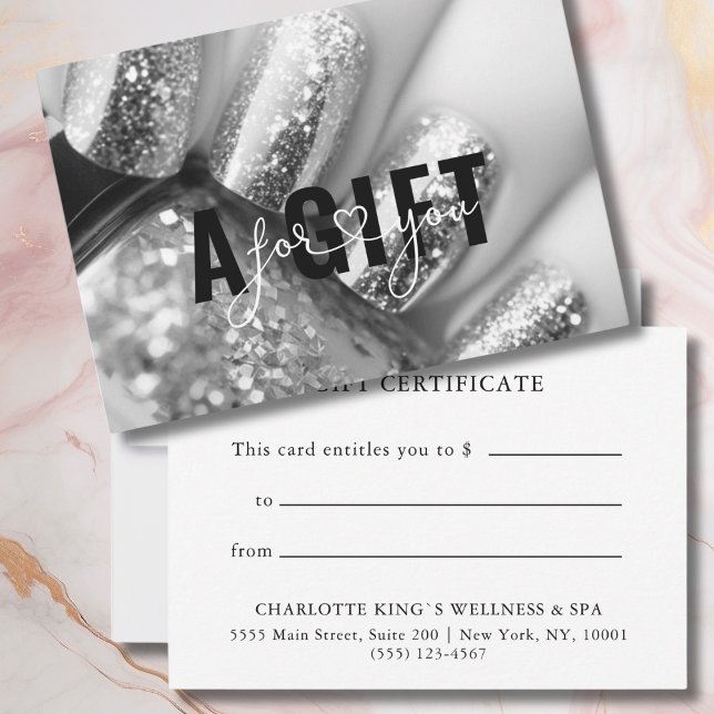 CERTIFICADO DE OFERTA EMPRESARIAL | Unhas de brilh (BUSINESS GIFT CERTIFICATE | Glitter Nails)