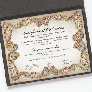 Certificado de Ordenação do Ministério