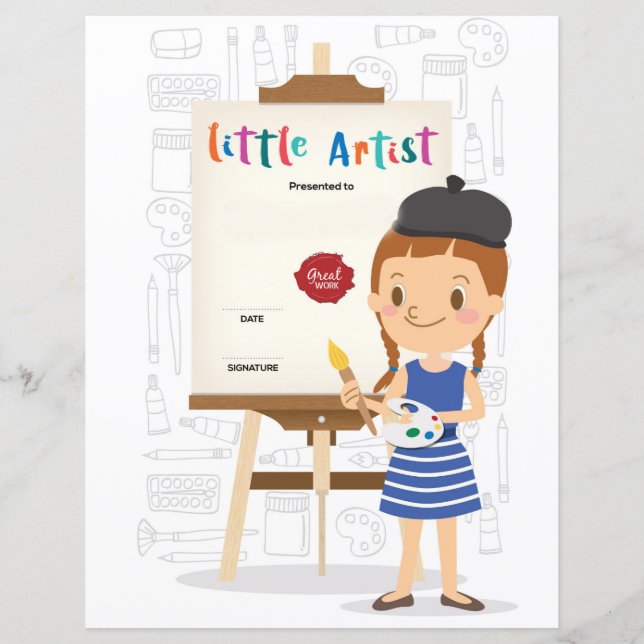 Certificado de Pequeno Artista (Frente)