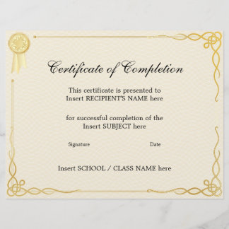 CERTIFICADO DE PREENCHIMENTO