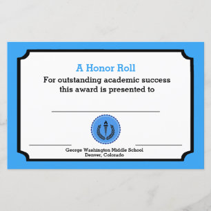 Certificado de Prêmio Acadêmico Azul
