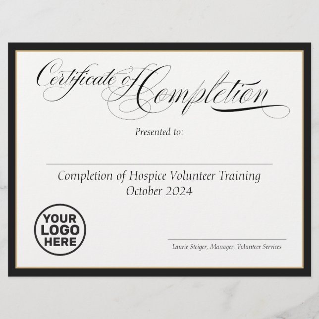 Certificado de Prêmio de conclusão - Logotipo (Frente)