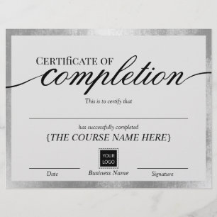 Certificado de Prêmio de Quadro Silver de Conclus
