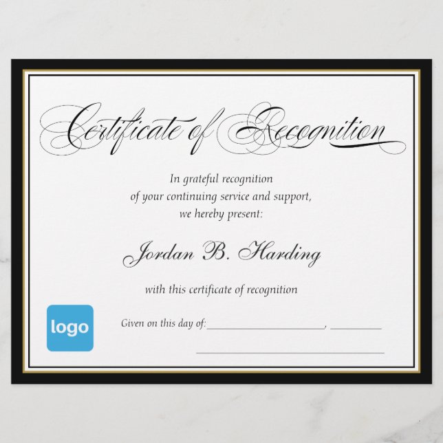 Certificado de Prêmio de reconhecimento - Adiciona (Frente)