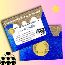 certificado de prêmios comunitários