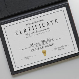 Certificado De Prêmios De Conclusão Preto E Branco