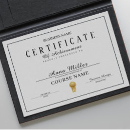 Certificado De Prêmios De Conclusão Preto E Branco