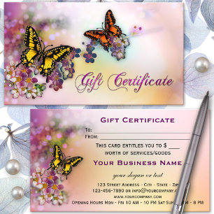Certificado de Presente Artistic Butterflies Bouti