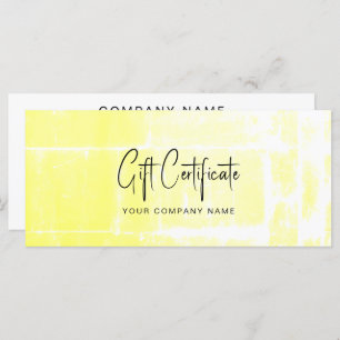 Certificado de Presente Artístico Amarelo Comercia