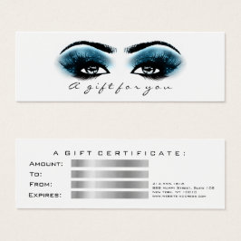 Certificado de Presente Azul Lashes Brancos Azuis