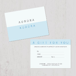 Certificado de Presente Azul Mínimo de Dois Tom