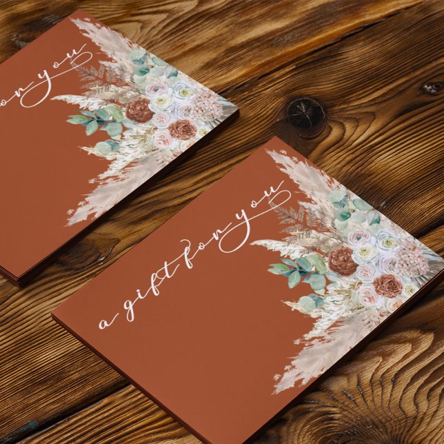 Certificado de Presente Boho Capim-dos-Pampas Terr (Criador carregado)