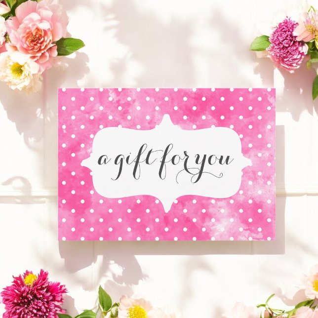 Certificado de Presente Branco Cor-de-Rosa Salão (Criador carregado)