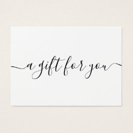 Certificado de Presente Branco de Script Minimalis