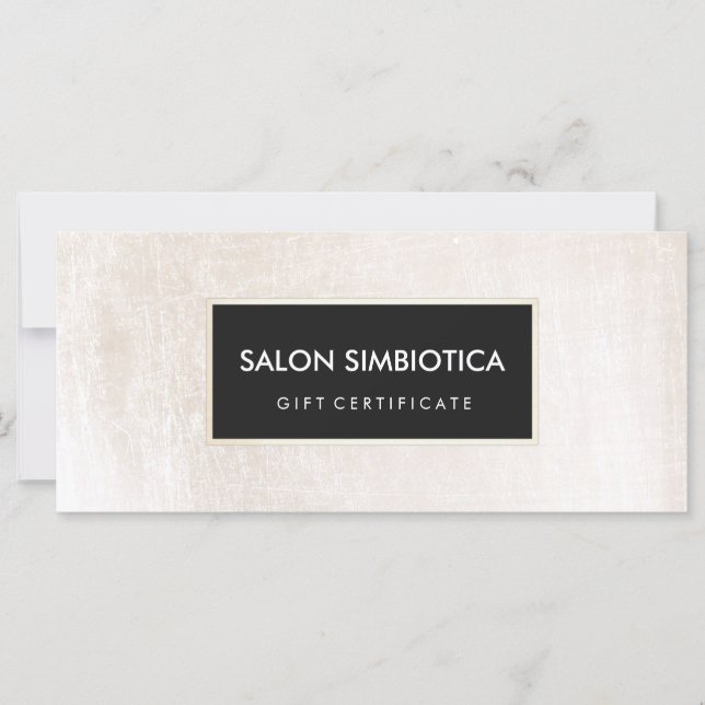 Certificado de Presente Branco e Preto Moderno (Frente)