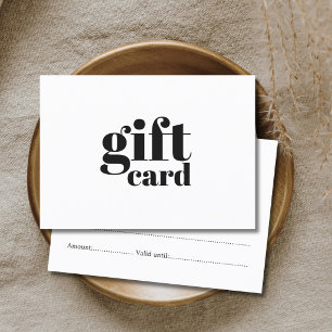 Certificado de presente branco preto elegante