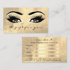 Certificado de Presente Brows Makeup Dourado Lashe