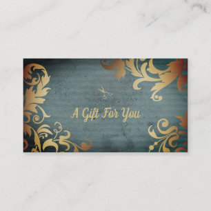 certificado de presente chique do hairstylist do