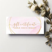 Certificado de Presente Círculo Dourado Aquarela R