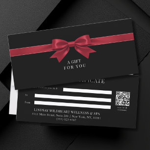 Certificado de Presente Código QR Arco Preto Elega