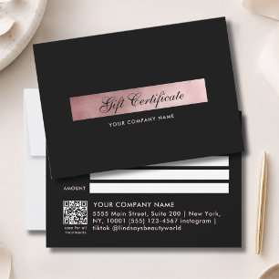Certificado de Presente com Código QR Elegante Pre