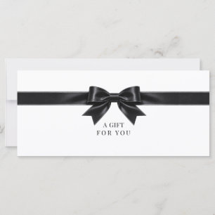 Certificado de Presente com Laço Branco Elegante