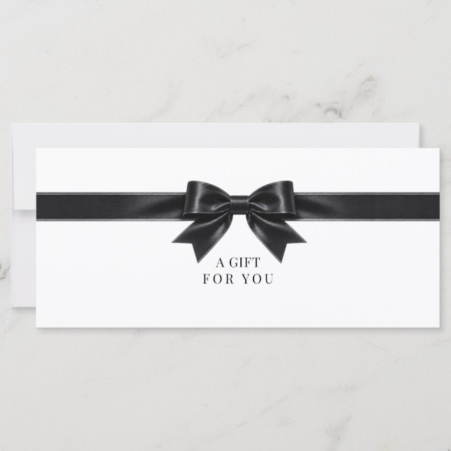 Certificado de Presente com Laço Branco Elegante (Frente)