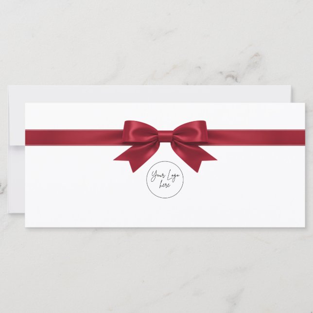 Certificado de Presente com Logotipo de Laço Branc (Frente)