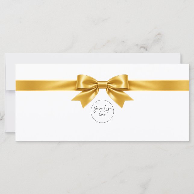 Certificado de Presente com Logotipo de Laço Branc (Frente)