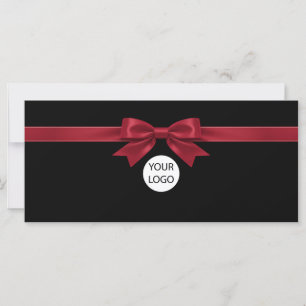 Certificado de Presente com Logotipo de Laço Preto