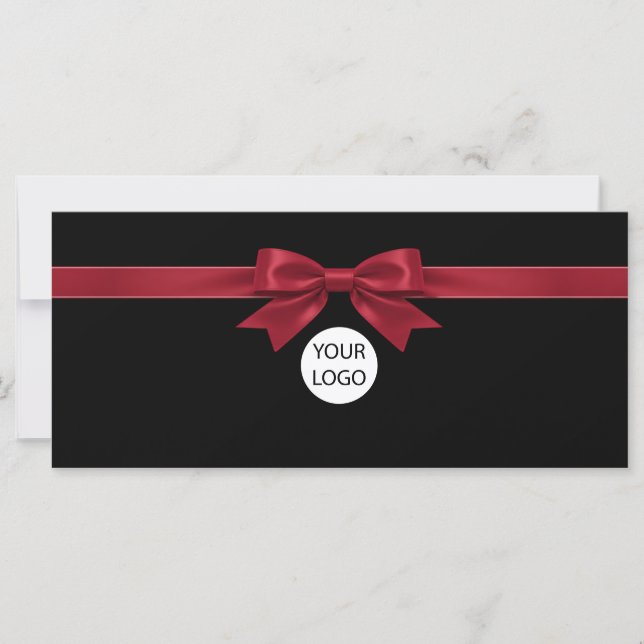 Certificado de Presente com Logotipo de Laço Preto (Frente)
