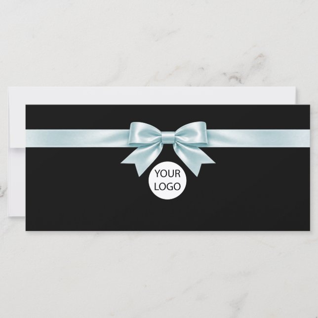 Certificado de Presente com Logotipo de Laço Preto (Frente)