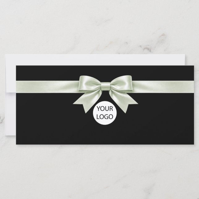 Certificado de Presente com Logotipo de Laço Preto (Frente)