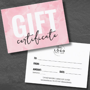 Certificado de Presente Comercial com Logotipo Ros
