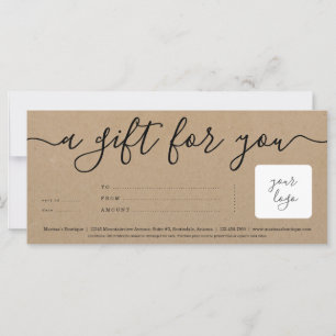 Certificado de presente comercial com logotipo S