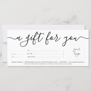 Certificado de presente comercial com logotipo S