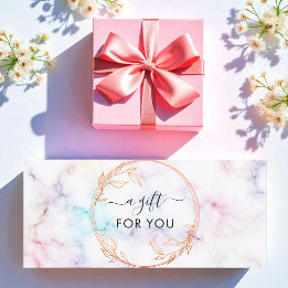 Certificado de Presente Comercial de Marble Branco