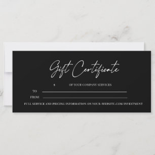 Certificado de Presente Comercial de Script Modern