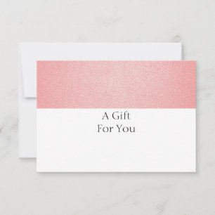 Certificado de presente cor-de-rosa coral simples