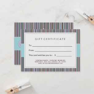 Certificado de presente customizável da padaria