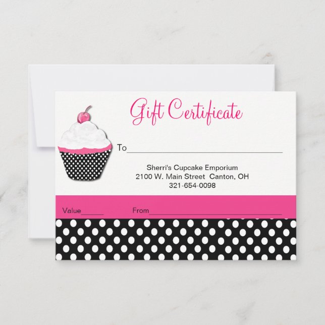 Certificado de Presente da Confeitaria Caprichosa (Frente)